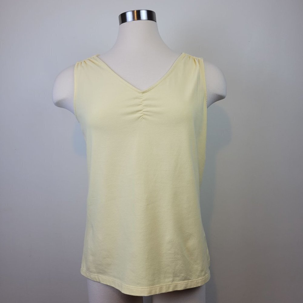 Denim&Co Yellow Tank Top Size Small